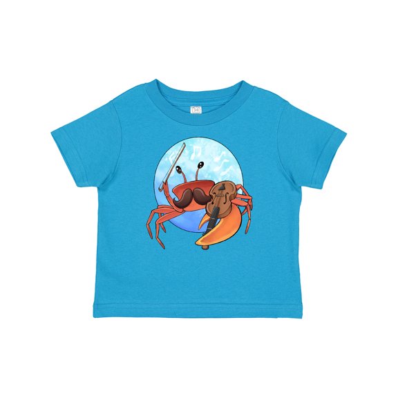 Inktastic Fun Fiddler Crab with Violin and Mustache Boys or Girls Baby T-Shirt