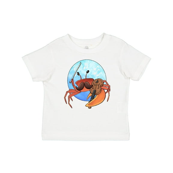 Inktastic Fun Fiddler Crab with Violin and Mustache Boys or Girls Baby T-Shirt