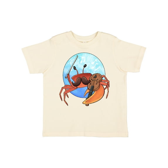 Inktastic Fun Fiddler Crab with Violin and Mustache Boys or Girls Toddler T-Shirt