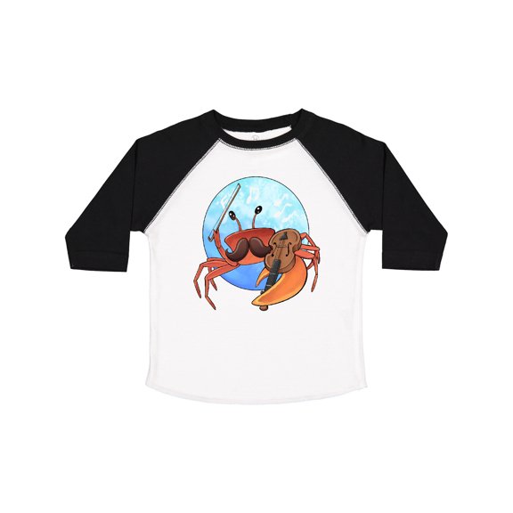 Inktastic Fun Fiddler Crab with Violin and Mustache Boys or Girls Toddler T-Shirt