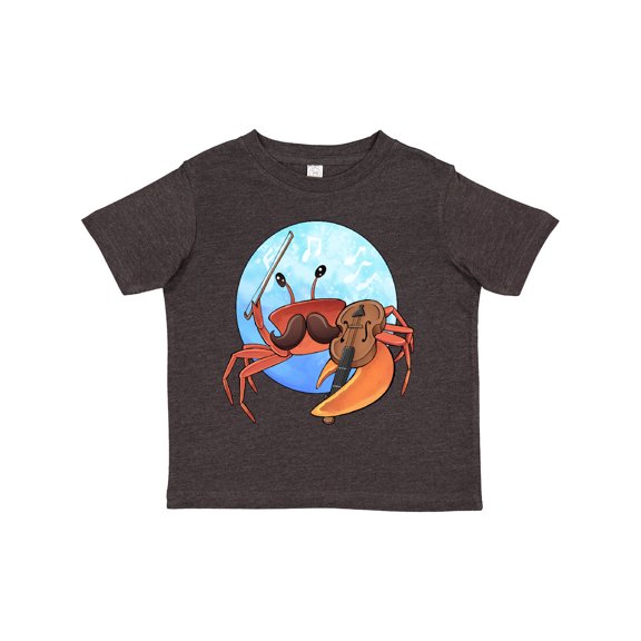 Inktastic Fun Fiddler Crab with Violin and Mustache Boys or Girls Toddler T-Shirt