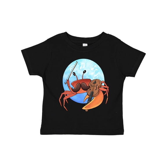 Inktastic Fun Fiddler Crab with Violin and Mustache Boys or Girls Toddler T-Shirt