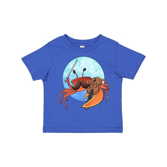 Inktastic Fun Fiddler Crab with Violin and Mustache Boys or Girls Toddler T-Shirt