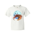thumbnail image 1 of Inktastic Fun Fiddler Crab with Violin and Mustache Youth T-Shirt, 1 of 5