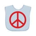 thumbnail image 1 of Inktastic Fun Red Peace Sign Boys or Girls Baby Bib, 1 of 4