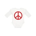 thumbnail image 1 of Inktastic Fun Red Peace Sign Boys or Girls Long Sleeve Baby Bodysuit, 1 of 5
