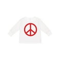 thumbnail image 1 of Inktastic Fun Red Peace Sign Boys or Girls Long Sleeve Toddler T-Shirt, 1 of 5