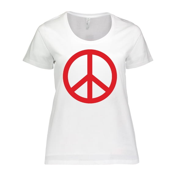 Inktastic Fun Red Peace Sign Women's Plus Size T-Shirt