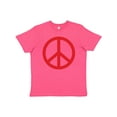 thumbnail image 1 of Inktastic Fun Red Peace Sign Youth T-Shirt, 1 of 5