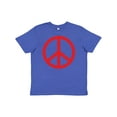 thumbnail image 1 of Inktastic Fun Red Peace Sign Youth T-Shirt, 1 of 5