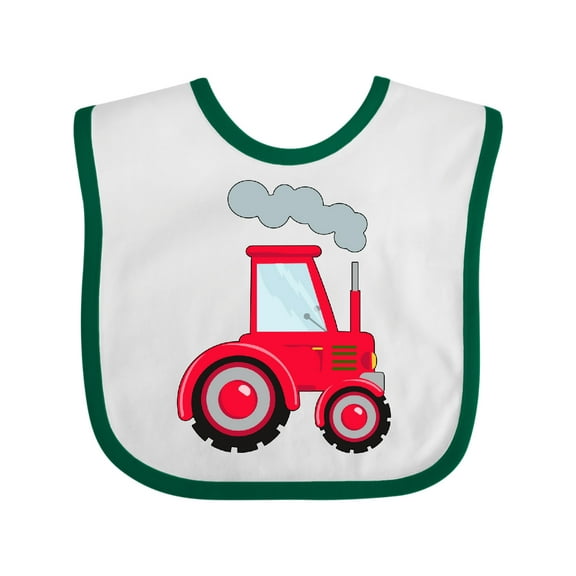 Inktastic Fun Red Tractor Boys or Girls Baby Bib