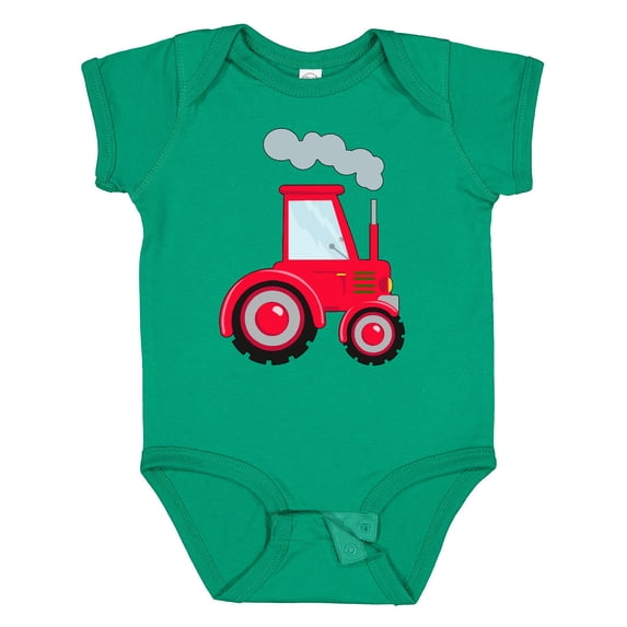 Inktastic Fun Red Tractor Boys or Girls Baby Bodysuit