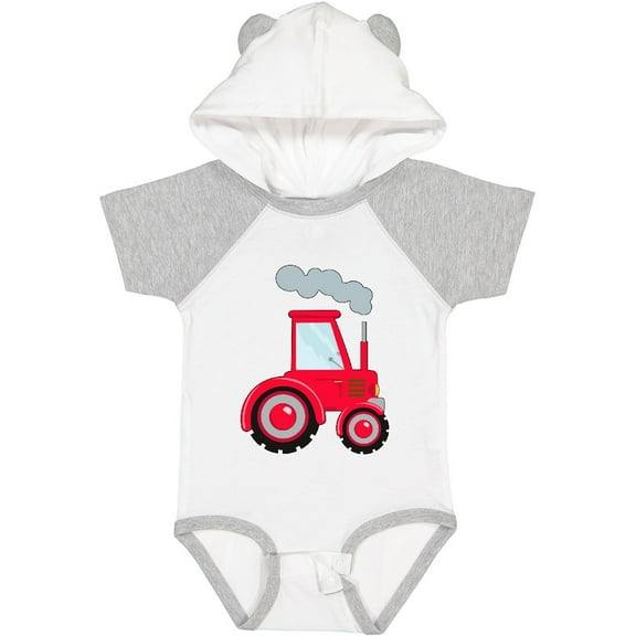 Inktastic Fun Red Tractor Boys or Girls Baby Bodysuit