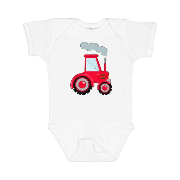 Inktastic Fun Red Tractor Boys or Girls Baby Bodysuit