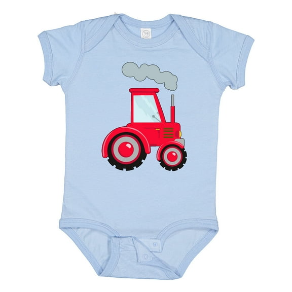 Inktastic Fun Red Tractor Boys or Girls Baby Bodysuit