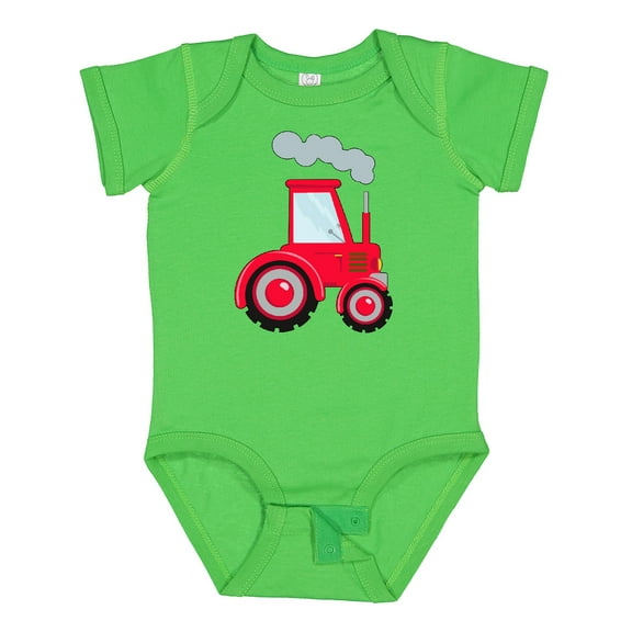 Inktastic Fun Red Tractor Boys or Girls Baby Bodysuit