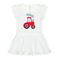 thumbnail image 1 of Inktastic Fun Red Tractor Girls Baby Dress, 1 of 5