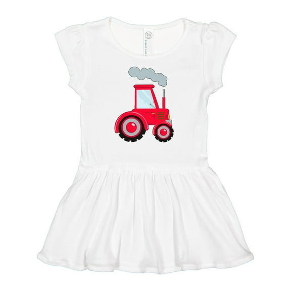 Inktastic Fun Red Tractor Girls Baby Dress