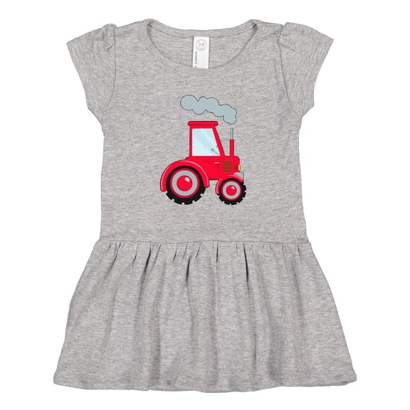 Inktastic Fun Red Tractor Girls Toddler Dress