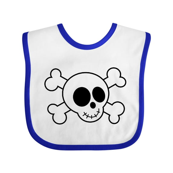 Inktastic Fun Skull and Crossbones Boys or Girls Baby Bib