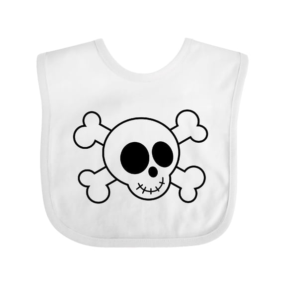 Inktastic Fun Skull and Crossbones Boys or Girls Baby Bib