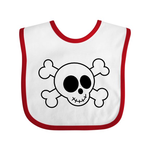 Inktastic Fun Skull and Crossbones Boys or Girls Baby Bib