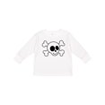 thumbnail image 1 of Inktastic Fun Skull and Crossbones Boys or Girls Long Sleeve Toddler T-Shirt, 1 of 5