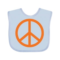 Inktastic Funky Orange Peace Sign Boys or Girls Baby Bib
