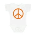 thumbnail image 1 of Inktastic Funky Orange Peace Sign Boys or Girls Baby Bodysuit, 1 of 5