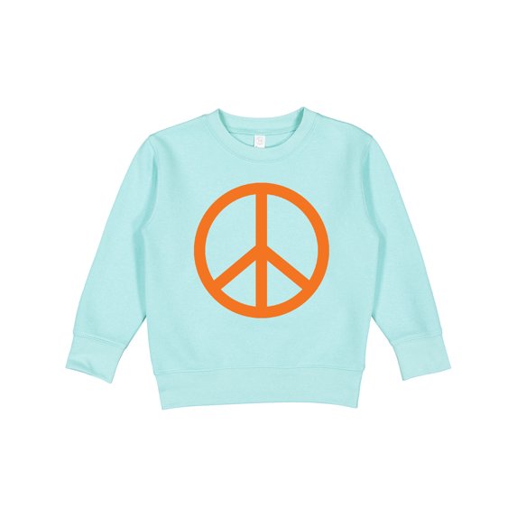 Inktastic Funky Orange Peace Sign Toddler Sweatshirt