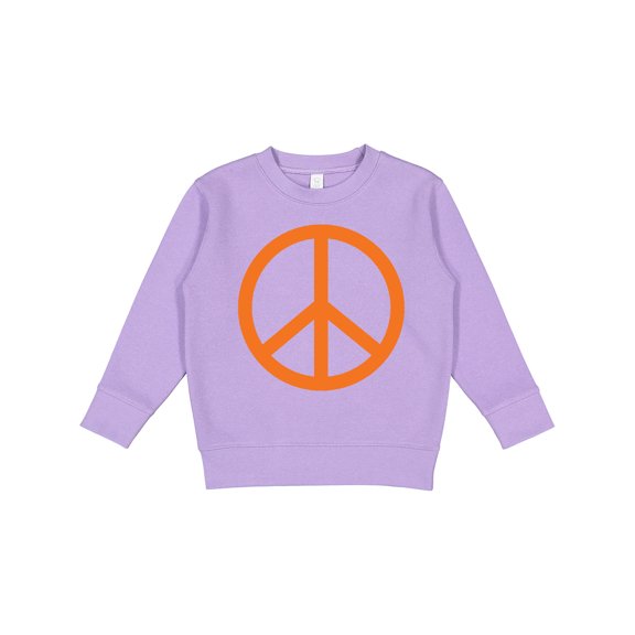 Inktastic Funky Orange Peace Sign Toddler Sweatshirt