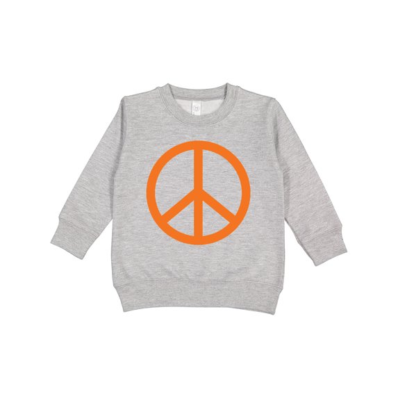 Inktastic Funky Orange Peace Sign Toddler Sweatshirt
