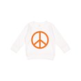 thumbnail image 1 of Inktastic Funky Orange Peace Sign Toddler Sweatshirt, 1 of 4