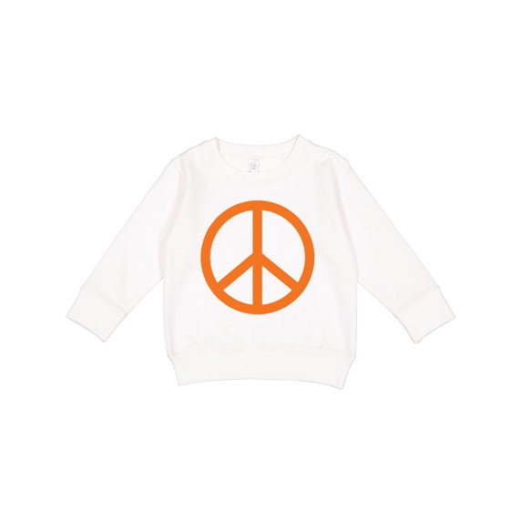 Inktastic Funky Orange Peace Sign Toddler Sweatshirt