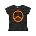 thumbnail image 1 of Inktastic Funky Orange Peace Sign Women's T-Shirt, 1 of 5