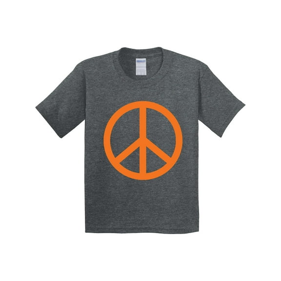 Inktastic Funky Orange Peace Sign Youth T-Shirt