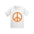 thumbnail image 1 of Inktastic Funky Orange Peace Sign Youth T-Shirt, 1 of 5