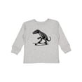 thumbnail image 1 of Inktastic Funny Alligator on Skateboard Boys Long Sleeve Toddler T-Shirt, 1 of 5