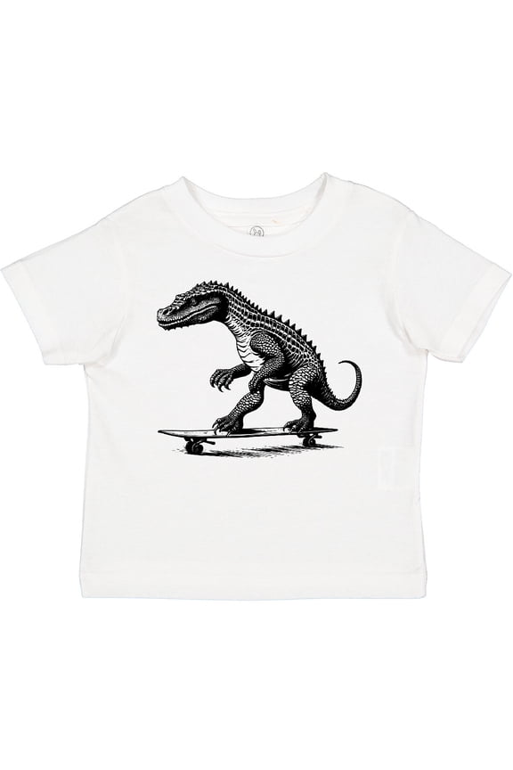 Funny Alligator on Skateboard Boys Toddler T-Shirt