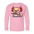 thumbnail image 1 of Inktastic Funny Axolotl Ramen Lover Long Sleeve Youth T-Shirt, 1 of 5