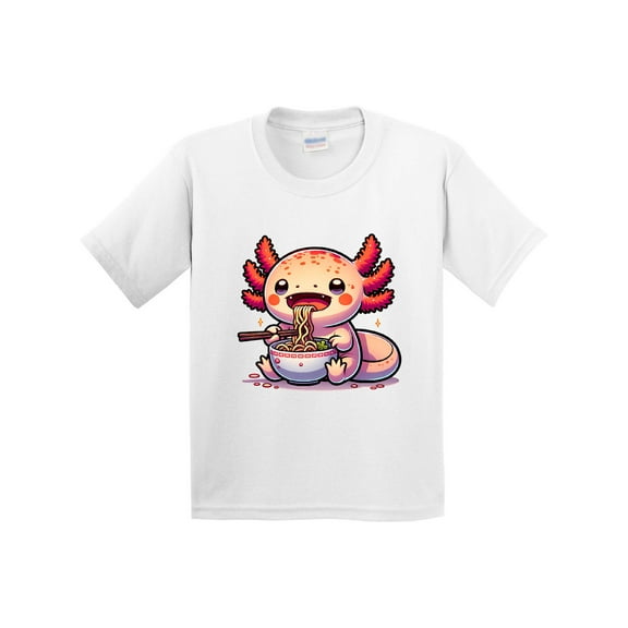 Inktastic Funny Axolotl Ramen Lover Youth T-Shirt