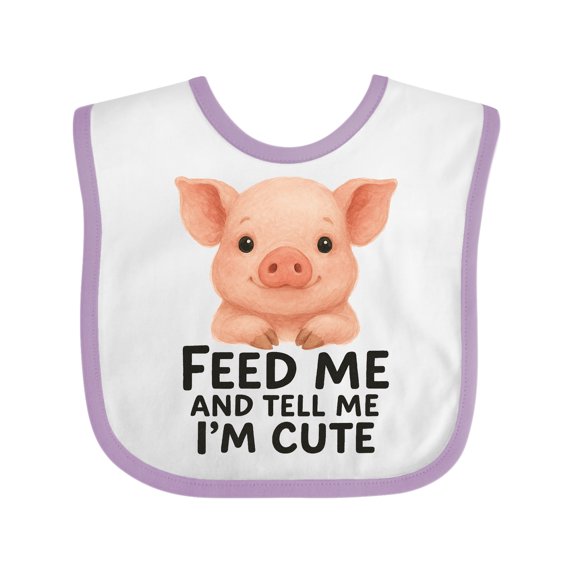 Inktastic Funny Baby Pig Cute Boys or Girls Baby Bib