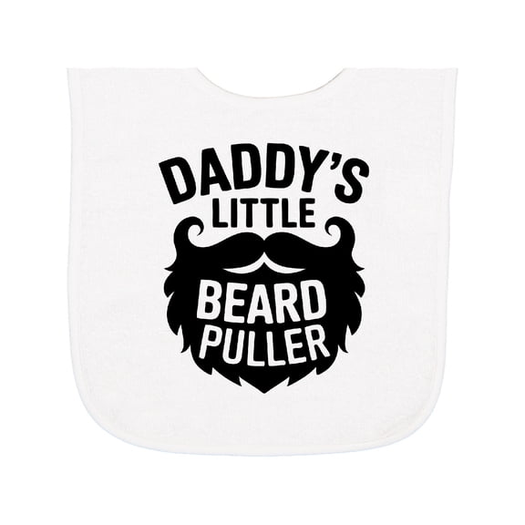 Inktastic Funny Beard Baby Grow-daddy's Little Beard Puller Funny Baby Terry Cloth Bib