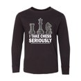 thumbnail image 1 of Inktastic Funny Chess Player Joke Long Sleeve Youth T-Shirt, 1 of 5