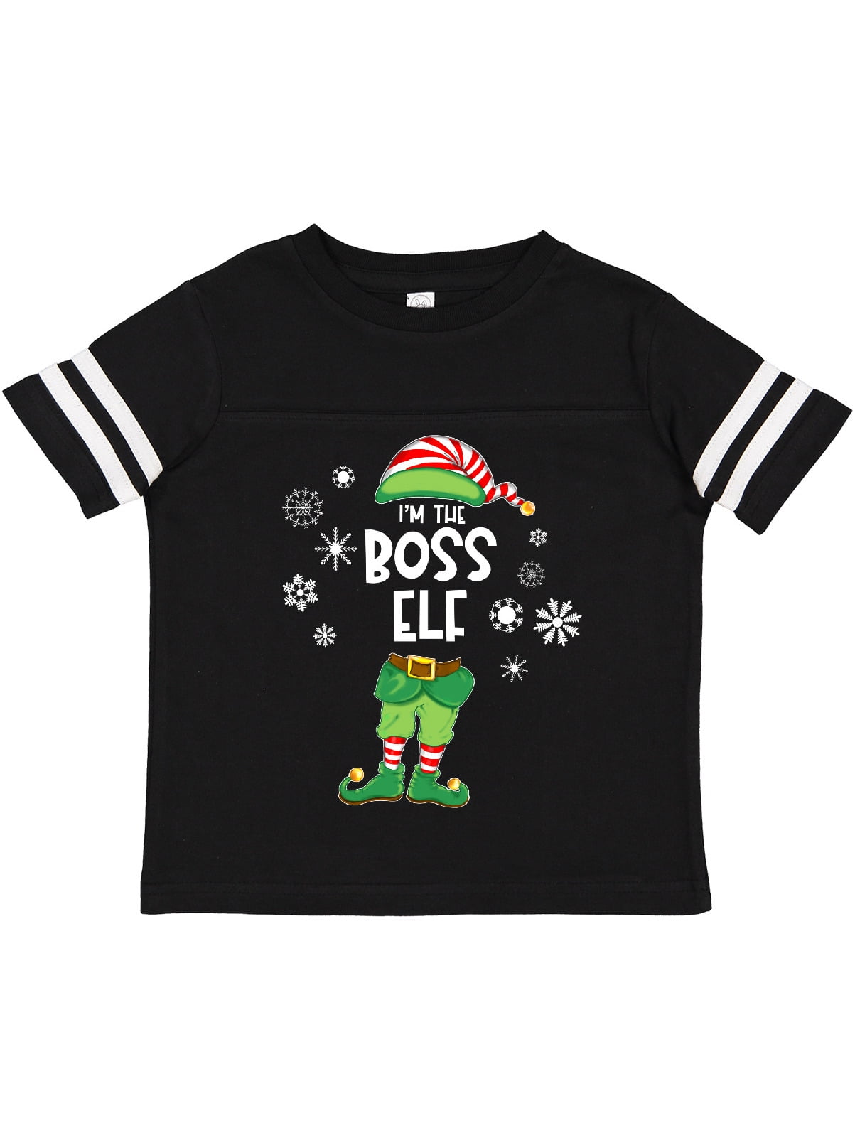 Inktastic Funny Christmas I'm the Boss Elf with Shoes and Hat Boys or Girls Toddler T-Shirt