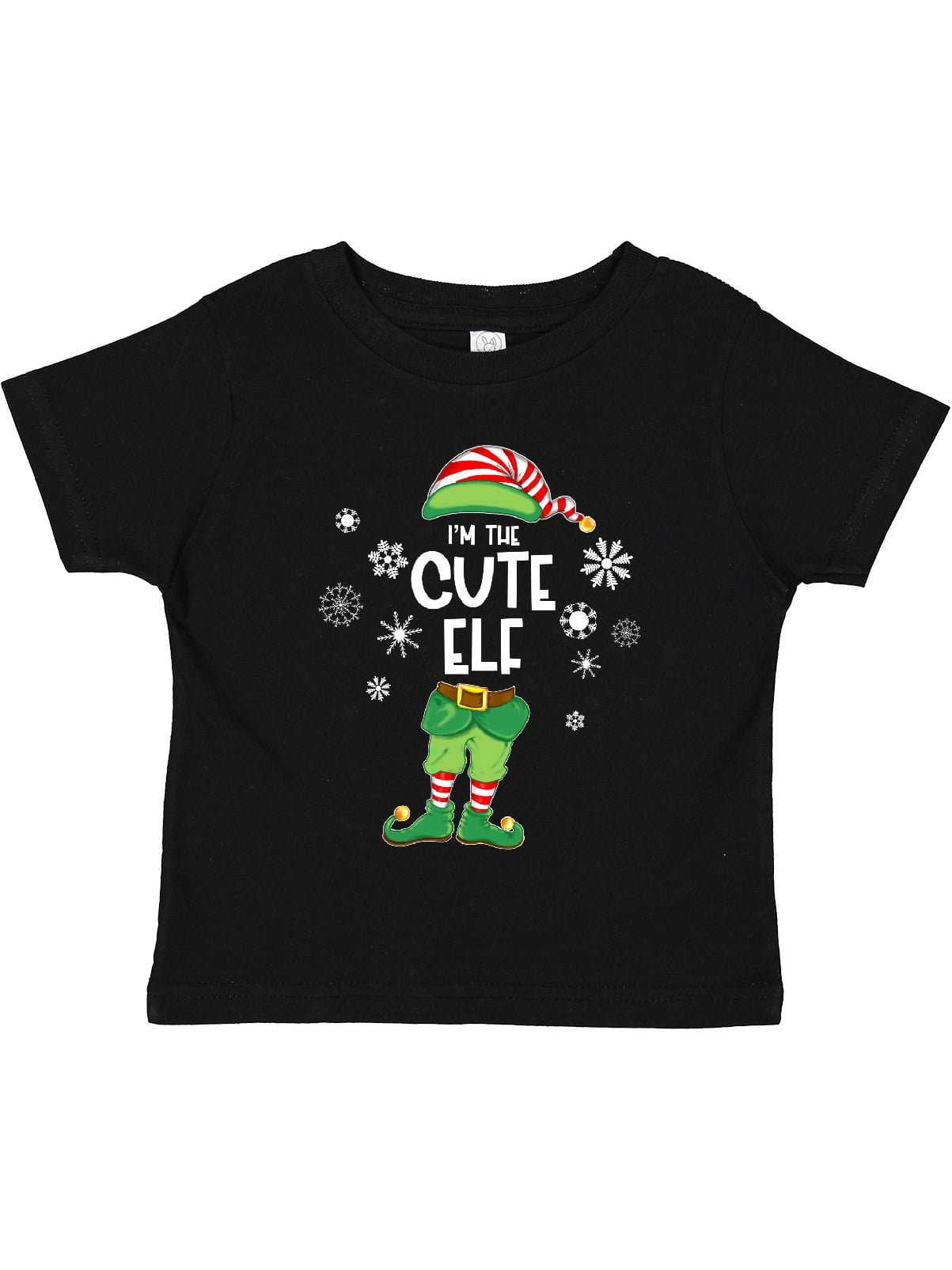 Inktastic Funny Christmas I'm the Cute Elf with Shoes and Hat Boys or Girls Toddler T-Shirt