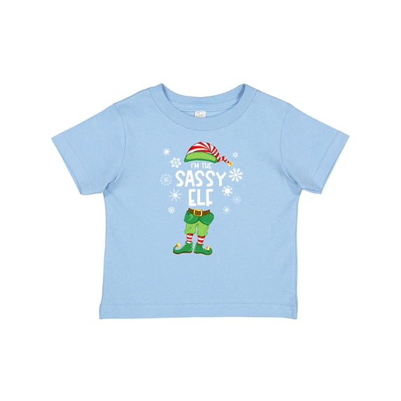 Inktastic Funny Christmas I'm the Sassy Elf with Shoes and Hat Boys or Girls Baby T-Shirt