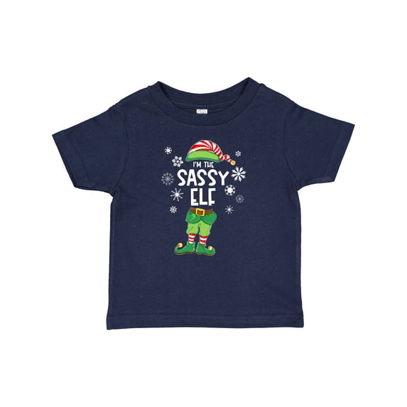 Inktastic Funny Christmas I'm the Sassy Elf with Shoes and Hat Boys or Girls Baby T-Shirt