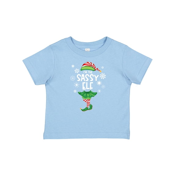 Inktastic Funny Christmas I'm the Sassy Elf with Shoes and Hat Boys or Girls Baby T-Shirt