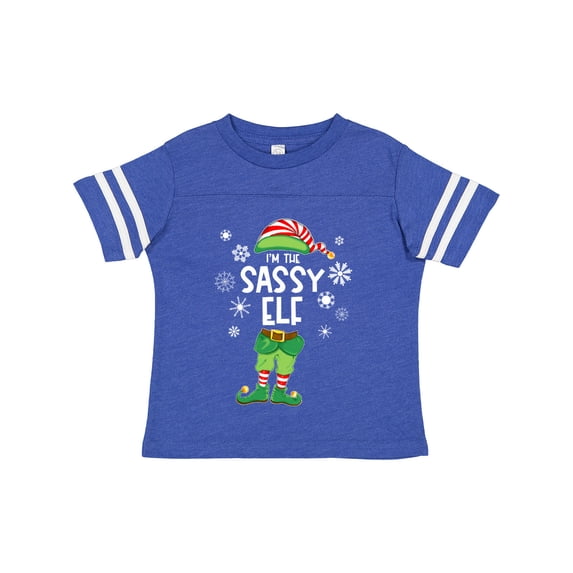 Inktastic Funny Christmas I'm the Sassy Elf with Shoes and Hat Boys or Girls Toddler T-Shirt